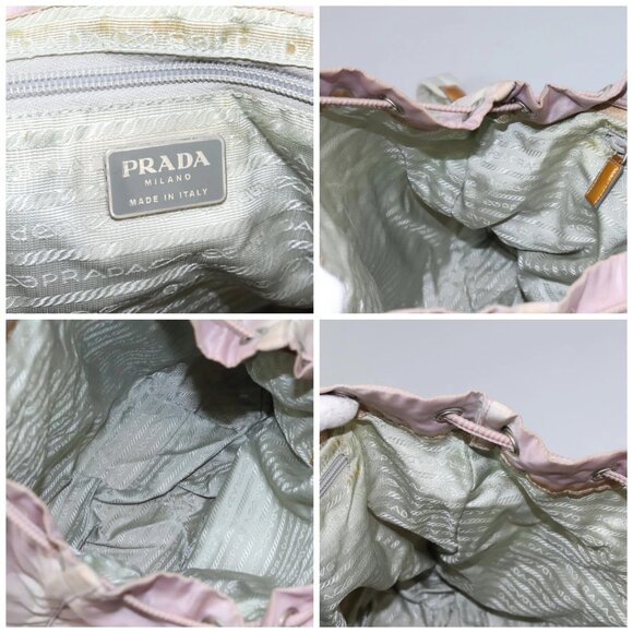 PRADA Backpack Nylon Pink Silver Auth MY315 - Picture 13 of 15